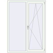 REHAU Euro 60 1270x1740 мм Білий (RAL 9016) з двох сторін REHAU Euro 60 1270x1740 мм Білий (RAL 9016) з двох сторін