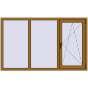 REHAU Brillant-Design 1800x1100 мм LIGHT_OAK з двох сторін