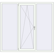 REHAU SYNEGO MD 1800x1680 мм Білий (RAL 9016) з двох сторін