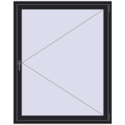 REHAU Brillant-Design 1200x1500 мм BLACK_ULTI-MATT з двох сторін