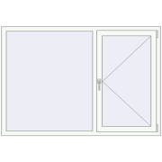 REHAU Euro 60 1700x1170 мм Білий (RAL 9016) з двох сторін