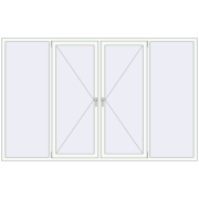 REHAU Euro 60 2700x1700 мм Білий (RAL 9016) з двох сторін