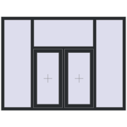 Altest Pony 375 2000x1500 мм RAL 9011 Graphite black з двох сторін