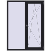 REHAU Brillant-Design 1200x1600 мм BLACK_ULTI-MATT з двох сторін