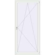 REHAU Euro 70 1100x2350 мм Білий (RAL 9016) з двох сторін