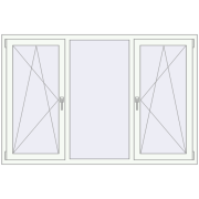 REHAU Euro 70 1800x1200 мм Білий (RAL 9016) з двох сторін