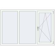 REHAU Euro 60 1690x1120 мм Білий (RAL 9016) з двох сторін