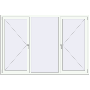 REHAU Euro 60 2150x1450 мм Білий (RAL 9016) з двох сторін REHAU Euro 60 2150x1450 мм Білий (RAL 9016) з двох сторін