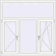 REHAU Euro 70 1500x1500 мм BLACK_ULTI-MATT ззовні