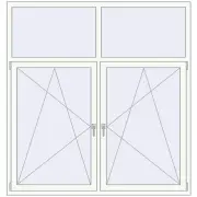 REHAU Euro 60 1780x1870 мм Білий (RAL 9016) з двох сторін