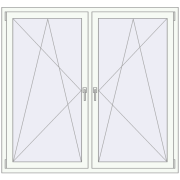 REHAU SYNEGO MD 1600x1500 мм RAL 9016 Traffic white з двох сторін