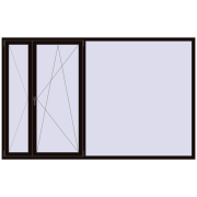 REHAU SYNEGO MD 2780x1750 мм BLACK_BROWN з двох сторін