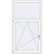 REHAU Euro 60 870x1550 мм Білий (RAL 9016) з двох сторін