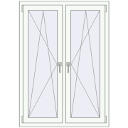 REHAU Euro 70 1020x1380 мм Білий (RAL 9016) з двох сторін