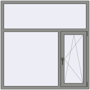 Altest Pony 375 1500x1500 мм RAL 9007 Grey aluminium з двох сторін Altest Pony 375 1500x1500 мм RAL 9007 Grey aluminium з двох сторін