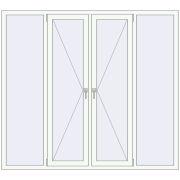 Вікна 2000x1800 мм REHAU Euro 60 Білий (RAL 9016) з двох сторін