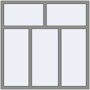 Altest Pony 375 1500x1500 мм RAL 9007 Grey aluminium з двох сторін