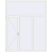 Вікна 2000x2500 мм REHAU Euro 60 Білий (RAL 9016) з двох сторін