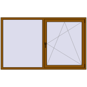 REHAU Euro 70 1970x1200 мм GOLDEN OAK з двох сторін