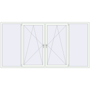 REHAU Euro 60 3000x1550 мм Білий (RAL 9016) з двох сторін REHAU Euro 60 3000x1550 мм Білий (RAL 9016) з двох сторін