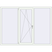 REHAU Euro 70 2000x1500 мм Білий (RAL 9016) з двох сторін REHAU Euro 70 2000x1500 мм Білий (RAL 9016) з двох сторін