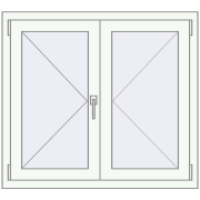 REHAU Euro 60 1000x900 мм Білий (RAL 9016) з двох сторін