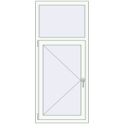 REHAU Euro 60 700x1600 мм Білий (RAL 9016) з двох сторін