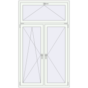REHAU Brillant-Design 1200x2040 мм Білий (RAL 9016) з двох сторін
