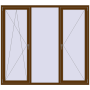 REHAU Euro 60 2000x1800 мм WALNUT з двох сторін