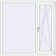 REHAU Euro 70 1450x1430 мм Білий (RAL 9016) з двох сторін