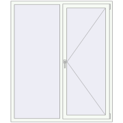 REHAU Euro 60 1480x1760 мм Білий (RAL 9016) з двох сторін