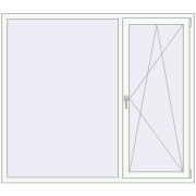 REHAU SYNEGO MD 1760x1550 мм GOLDEN OAK ззовні