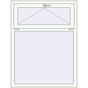 REHAU Brillant-Design 980x1280 мм Білий (RAL 9016) з двох сторін