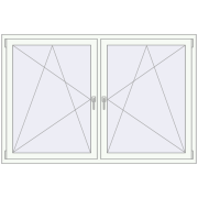 REHAU Euro 70 1800x1200 мм Білий (RAL 9016) з двох сторін REHAU Euro 70 1800x1200 мм Білий (RAL 9016) з двох сторін