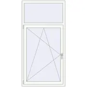REHAU Euro 70 930x1830 мм Білий (RAL 9016) з двох сторін REHAU Euro 70 930x1830 мм Білий (RAL 9016) з двох сторін