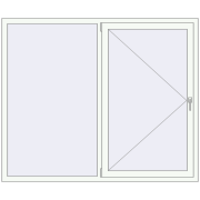 Вікна 1800x1500 мм REHAU Euro 70 Білий (RAL 9016) з двох сторін