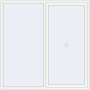REHAU Euro 60 2000x2000 мм Білий (RAL 9016) з двох сторін