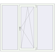 REHAU Euro 70 1720x1520 мм Білий (RAL 9016) з двох сторін