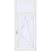 REHAU Euro 60 840x1980 мм Білий (RAL 9016) з двох сторін