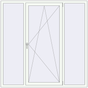 REHAU Euro 70 1800x1800 мм Білий (RAL 9016) з двох сторін