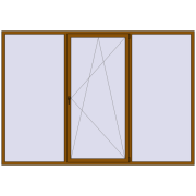 REHAU Euro 70 3000x2090 мм GOLDEN OAK з двох сторін