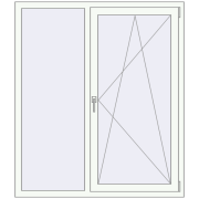 REHAU SYNEGO MD 1300x1500 мм Білий (RAL 9016) з двох сторін REHAU SYNEGO MD 1300x1500 мм Білий (RAL 9016) з двох сторін
