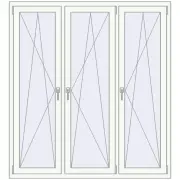 REHAU Euro 60 1560x1700 мм Білий (RAL 9016) з двох сторін