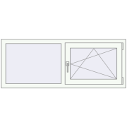 Вікна 1400x550 мм REHAU Euro 70 Вікна 1400x550 мм REHAU Euro 70