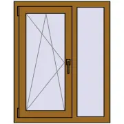 REHAU Euro 60 800x1010 мм LIGHT_OAK з двох сторін