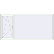 REHAU SYNEGO MD 2800x1340 мм Білий (RAL 9016) з двох сторін