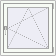 Вікна 750x750 мм REHAU Euro 60 Білий (RAL 9016) з двох сторін