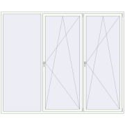 REHAU Euro 60 2900x2400 мм Білий (RAL 9016) з двох сторін