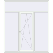 REHAU SYNEGO MD 2000x2300 мм Білий (RAL 9016) з двох сторін