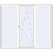 REHAU Euro 60 2500x2100 мм Білий (RAL 9016) з двох сторін REHAU Euro 60 2500x2100 мм Білий (RAL 9016) з двох сторін